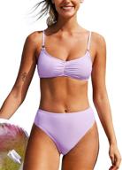 cupshe womens swimsuit waisted bathing logo