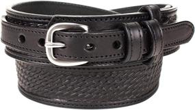 img 4 attached to 👞 Ranger Black English Bridle Basketweave Men's Belt – Enhance Your Accessories Collection