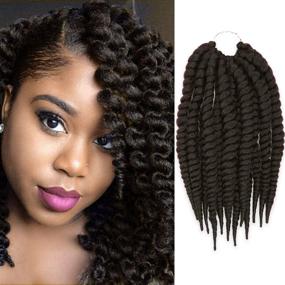 img 4 attached to 🔗 6-Pack of 12 Inch AU-THEN-TIC 2X Jumbo Senegalese Twist Crochet Braid Hair with Havana Twist Crochet Hair, Havana Mambo Twist Crochet Braids Hair Extensions - Includes Free Gift (2 Packs)