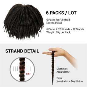 img 3 attached to 🔗 6-Pack of 12 Inch AU-THEN-TIC 2X Jumbo Senegalese Twist Crochet Braid Hair with Havana Twist Crochet Hair, Havana Mambo Twist Crochet Braids Hair Extensions - Includes Free Gift (2 Packs)