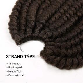 img 2 attached to 🔗 6-Pack of 12 Inch AU-THEN-TIC 2X Jumbo Senegalese Twist Crochet Braid Hair with Havana Twist Crochet Hair, Havana Mambo Twist Crochet Braids Hair Extensions - Includes Free Gift (2 Packs)