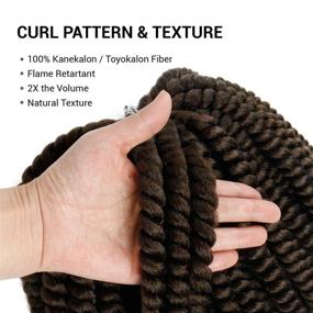 img 1 attached to 🔗 6-Pack of 12 Inch AU-THEN-TIC 2X Jumbo Senegalese Twist Crochet Braid Hair with Havana Twist Crochet Hair, Havana Mambo Twist Crochet Braids Hair Extensions - Includes Free Gift (2 Packs)