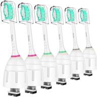 6 pack ofashu replacement toothbrush brush heads for philips sonicare e series: improved cleaning for essence, elite, xtreme, and advance cleancare toothbrushes (hx7022/66) logo