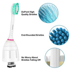 img 2 attached to 6 Pack Ofashu Replacement Toothbrush Brush Heads for Philips Sonicare E Series: Improved Cleaning for Essence, Elite, Xtreme, and Advance CleanCare Toothbrushes (HX7022/66)