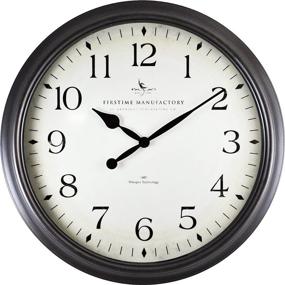 img 2 attached to 🕒 FirsTime & Co. Avery Whisper Wall Clock in Oil Rubbed Bronze - American Crafted 20 x 2 x 20 Inch