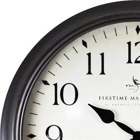 img 1 attached to 🕒 FirsTime & Co. Avery Whisper Wall Clock in Oil Rubbed Bronze - American Crafted 20 x 2 x 20 Inch