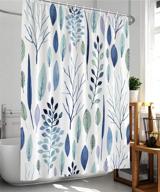 🌸 enhance your bathroom with a vibrant floral and leaf shower curtain: water-resistant, high-quality fabric, 72x72 inch size, includes 12 plastic hooks logo