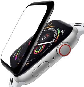 img 4 attached to 📱 ZPIAR [3 Пакета] защитная пленка для экрана Apple Watch 44 мм серии 6/SE/5/4 – полное покрытие водонепроницаемая пленка, защита от царапин, ультра-HD, без пузырей, гибкий край, полное покрытие для iWatch SE/Series 6 5 4 (44 мм)