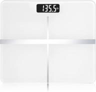 triomph precision digital body weight bathroom scale - backlit display, step-on technology, 400 lbs capacity - accurate weight measurements - white logo