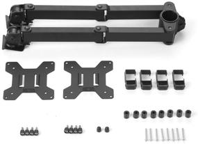 img 1 attached to 🖥️ WALI Двойной полностью регулируемый плечо для системы мониторного крепления (002ARM), черный: Улучшите свое рабочее пространство с помощью универсального крепления для монитора