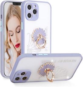 img 4 attached to 💎 Aulzaju Case for iPhone 11 Pro 5.8 Inch - Ring Holder iPhone 11 Pro Case, Bling Diamond Soft Silicone Clear Case with Full Camera Protection - Blue, Design for Girls and Women