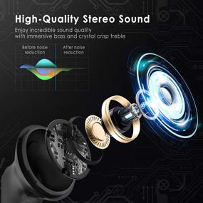 img 3 attached to Slitinto Wireless Earbuds Bluetooth 5.0 - Waterproof Earphones with 30H Playtime - TWS Stereo in-Ear Sports Headset - Mic, Touch Control - Perfect for Running/Workout