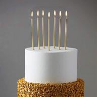 🎉 sparkling 24 count metallic birthday candles in champagne gold – perfect for party cakes and cupcakes! logo