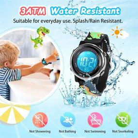 img 1 attached to Enhanced ELEOPTION Kids Watch for Girls Boys: Analog Time Machine, Waterproof Toddlers Digital Watch with 3D Cute Cartoon Silicone Wristwatch. Ideal Birthday Gift for Little Kids Boys Girls.