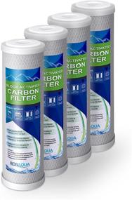 img 4 attached to Highly Compatible 4 Block Activated Carbon 5 Micron Water Filters - Ideal for WFPFC8002, WFPFC9001, WHCF-WHWC, WHEF-WHWC, FXWTC, SCWH-5