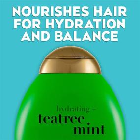 img 1 attached to OGX Hydrating + Tea Tree Mint Shampoo & Conditioner, 25.4 💧 Ounce (Set of 2): Nourishing Hair Care Duo for Freshness and Hydration