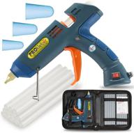 🔫 prokleber hot melt glue gun kit: full size 100 watt with carry bag and 12 pcs glue sticks - perfect for diy, arts & crafts, sealing, repairs - light and heavy duty - home, office (green/blue) logo