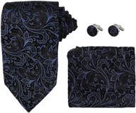 👔 boys' accessories: neckwear flower pocket square cufflink set (h5089) logo