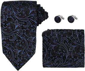img 4 attached to 👔 Boys' Accessories: Neckwear Flower Pocket Square Cufflink Set (H5089)