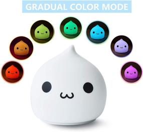 img 1 attached to 🥟 Cute Dumpling Light: Battery Powered Night Light for Kids, 7-Color LED Lamp, Perfect Baby & Teen Room Decor, Ideal Birthday Gift