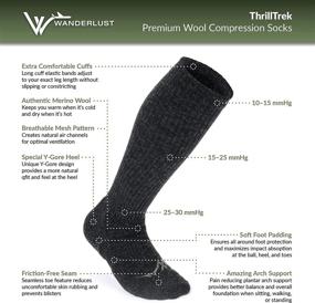 img 3 attached to 🧦 Premium Merino Wool Compression Socks for Men and Women – Support Stockings Knee-High