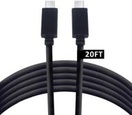 ⚡️ vebner 20-foot long usb c cable – black, extra long charging cable for usb c devices logo