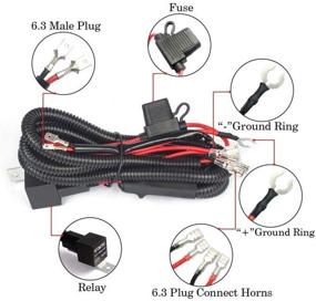 img 3 attached to 🔌 Somaer 12V Horn Wiring Harness Kit: Grille Mount Blast Tone Horns (Horn Not Included)