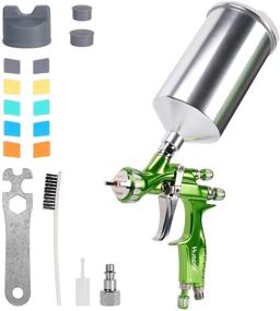img 4 attached to 🔫 Huepar HVLP Gravity Feed Air Spray Gun with 1.3mm Stainless Steel Nozzle, 14CFM Professional Paint Gun Automotive: Top-Quality Performance at Optimal Working Pressure