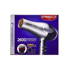 img 3 attached to 💥 Мощный и стильный: RED от KISS Professional 2400 Турмалиновый керамический фен для сушки волос BD05N