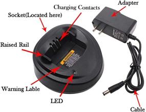 img 3 attached to 🔌 High-Quality Charger for Motorola CP200 CP340 CP360 CP380 CP040 CP140 PM400 PR400 NNTN4496 NNTN4497 NNTN4970 WPLN4137 WPLN4138