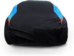 img 4 attached to 🚗 MORNYRAY Waterproof Car Cover - All Weather Snowproof UV Protection Windproof Outdoor Full Coverage - Universal Fit for Sedan (194-206 inch Length)