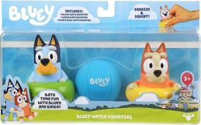 img 4 attached to Веселые и увлекательные игрушки для ванны Bluey в виде трех пушистиков для игр в ванной время.