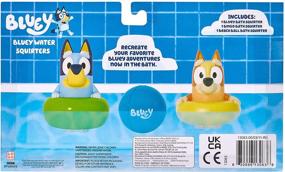 img 3 attached to Веселые и увлекательные игрушки для ванны Bluey в виде трех пушистиков для игр в ванной время.