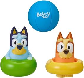 img 2 attached to Веселые и увлекательные игрушки для ванны Bluey в виде трех пушистиков для игр в ванной время.