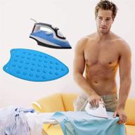 efficient silicone iron rest pad: heat-resistant mat for ironing board - bringsine (blue) logo