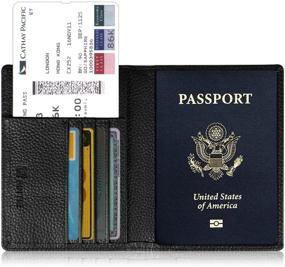 img 3 attached to 🔒 Secure Your Travels: Fintie Passport Holder - Blocking Leather Travel Accessories