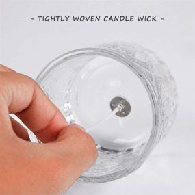 img 2 attached to 🕯️ High-Quality 100 Piece Candle Wicks (6inch and 8inch) Kit with Wick Stickers, Metal Tabs, and Wooden Centering Device for Candle Making