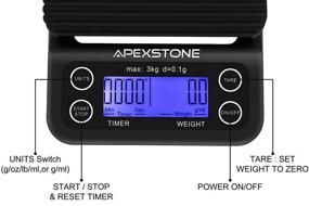 img 1 attached to ☕ Apexstone Coffee Scale with Timer: Precise Brewing Companion for Pour Over and Espresso