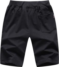 img 3 attached to 🩳 Elastic Boys' Clothing: Kihatwin Casual Workout Shorts