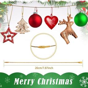 img 2 attached to Nuanchu Christmas Ornament Hangers: Locking Ropes for Hanging Decor - 400 Pieces (Gold, Red, Green, Silver)