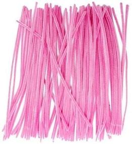 img 2 attached to 🎨 Saim Fuzzy Sticks: 12" Pink Pipe Cleaners Chenille Stems - Pack of 100 for Creative Handmade Arts and Crafts