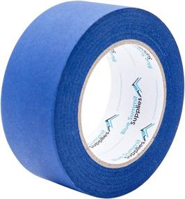 img 1 attached to 🎨 6-Pack 1.88 Inch Blue Painters Tape - Medium Adhesive, No Residue - 60 Yards Length per Roll, Total 360 Yards