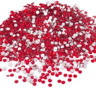 💎 sparkling red 5mm round flatback rhinestones - 1440pcs crystals by honbay, non-self-adhesive logo