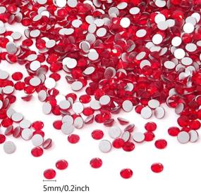 img 3 attached to 💎 Sparkling Red 5mm Round Flatback Rhinestones - 1440PCS Crystals by Honbay, Non-Self-Adhesive