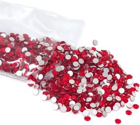 img 1 attached to 💎 Sparkling Red 5mm Round Flatback Rhinestones - 1440PCS Crystals by Honbay, Non-Self-Adhesive