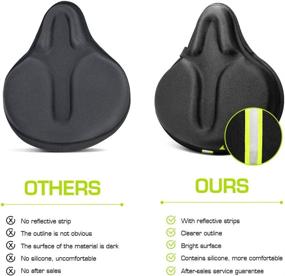 img 3 attached to AceList Comfortable & Soft Bike Seat Cushion: Enhanced Comfort for Women and Men | Waterproof Cover Included