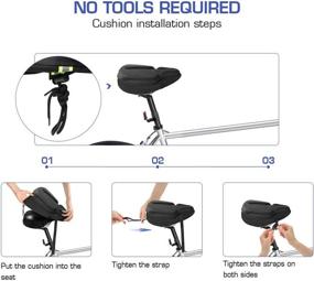 img 1 attached to AceList Comfortable & Soft Bike Seat Cushion: Enhanced Comfort for Women and Men | Waterproof Cover Included