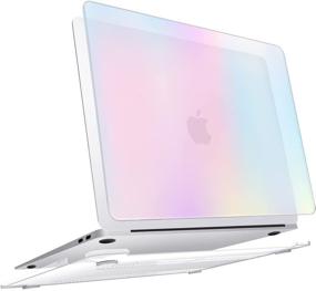 img 3 attached to 🌈 B BELK Чехол для MacBook Air 13 дюймов 2020 2019 2018 выпуска + клавиатурные накладки: Радужный жёсткий чехол для ноутбука MacBook Air 2020 с Touch ID (A2337 M1 A2179 A1932)