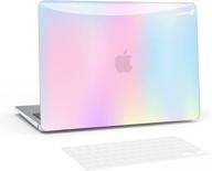 🌈 b belk чехол для macbook air 13 дюймов 2020 2019 2018 выпуска + клавиатурные накладки: радужный жёсткий чехол для ноутбука macbook air 2020 с touch id (a2337 m1 a2179 a1932) логотип