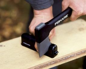 img 2 attached to 🪓 Fiskars 04570000900 Axe & Knife Sharpener, Black - 78616984J, 1